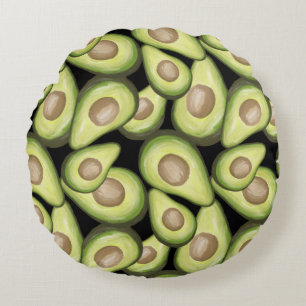 Gourmet Fresh Cut Vegan Avacados Rundes Kissen