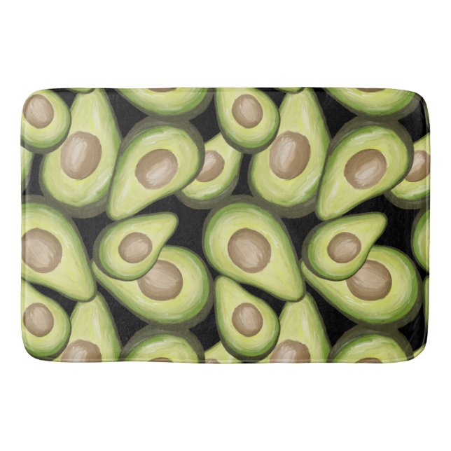 Gourmet Fresh Cut Vegan Avocado Muster Badematte (Vorderseite)
