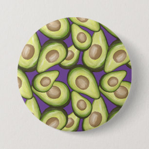 Gourmet Fresh Cut Vegan Avocado Muster Button