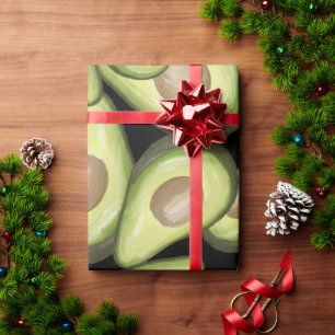 Gourmet Fresh Cut Vegan Avocado Muster Geschenkpapier