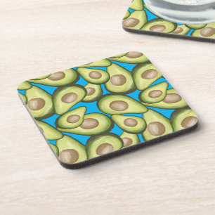Gourmet Fresh Cut Vegan Avocado Muster Getränkeuntersetzer