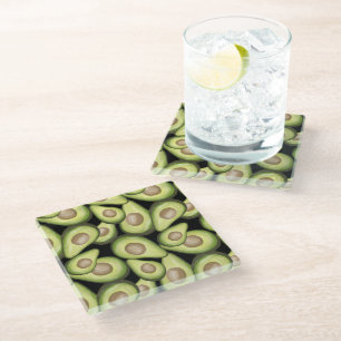 Gourmet Fresh Cut Vegan Avocado Muster Glasuntersetzer