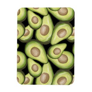 Gourmet Fresh Cut Vegan Avocado Muster Magnet