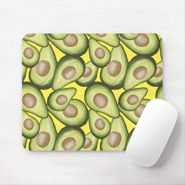 Gourmet Fresh Cut Vegan Avocado Muster Mouse Pad Mousepad (Mit Mouse)