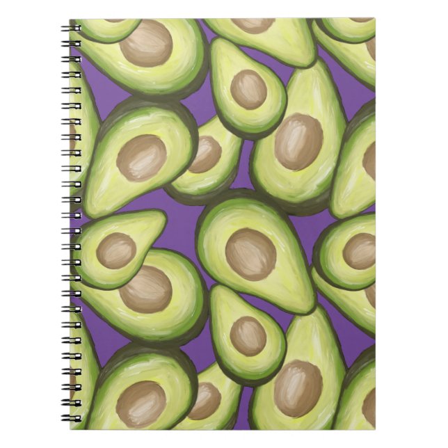 Gourmet Fresh Cut Vegan Avocado Muster Notizblock (Vorderseite)