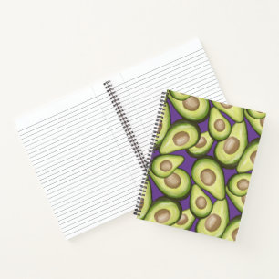 Gourmet Fresh Cut Vegan Avocado Muster Notizbuch