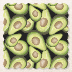 Gourmet Fresh Cut Vegan Avocado Muster Untersetzer