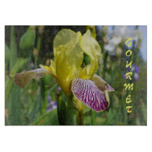 GOURMET Glas Schneidbretter Geschenke Irises Flora