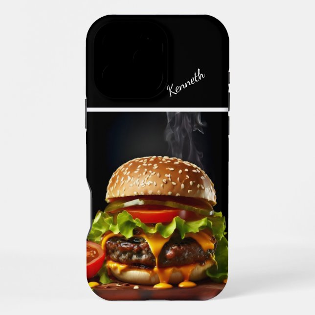 Gourmet-Saftiger Cheeseburger  iPhone 16 Pro Max Hülle (Rückseite)