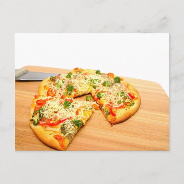Gourmet Veggie Pizza Postkarte (Vorderseite)