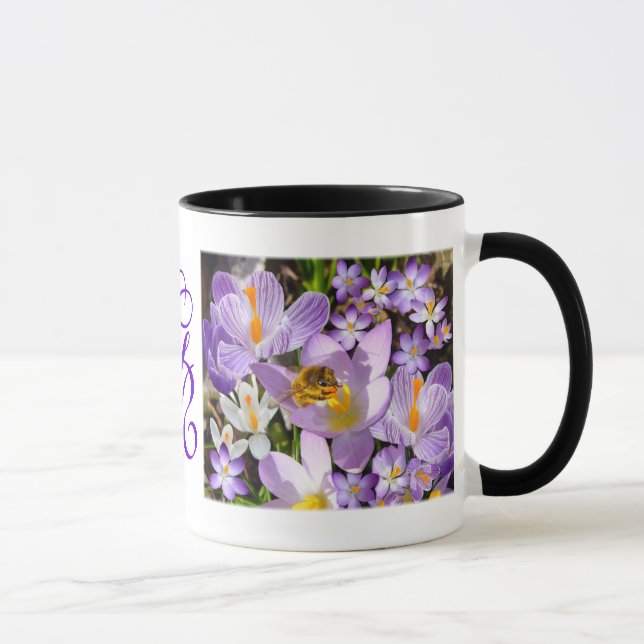 GOÛT DE CROCUS ~ Mug de doigt de monogramme (Droite)