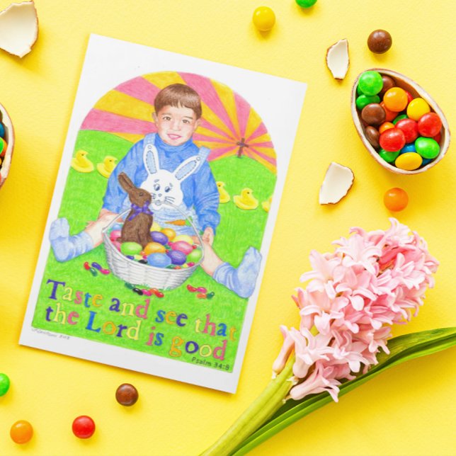 Goûter et voir Pâques Inspiration carte postale (Créateur téléchargé)