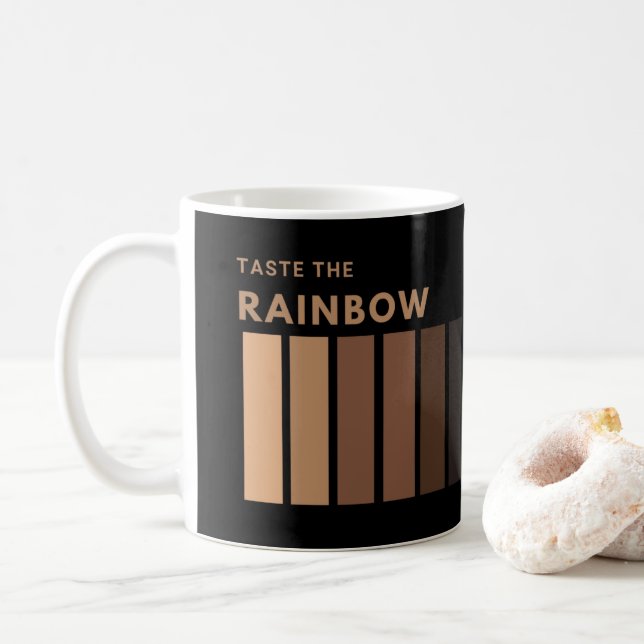 Goûtez à la Mug de café Rainbow (Avec donut)