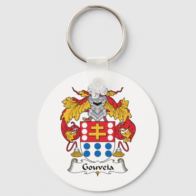 Gouveia-Familienwappen Schlüsselanhänger (Vorderseite)