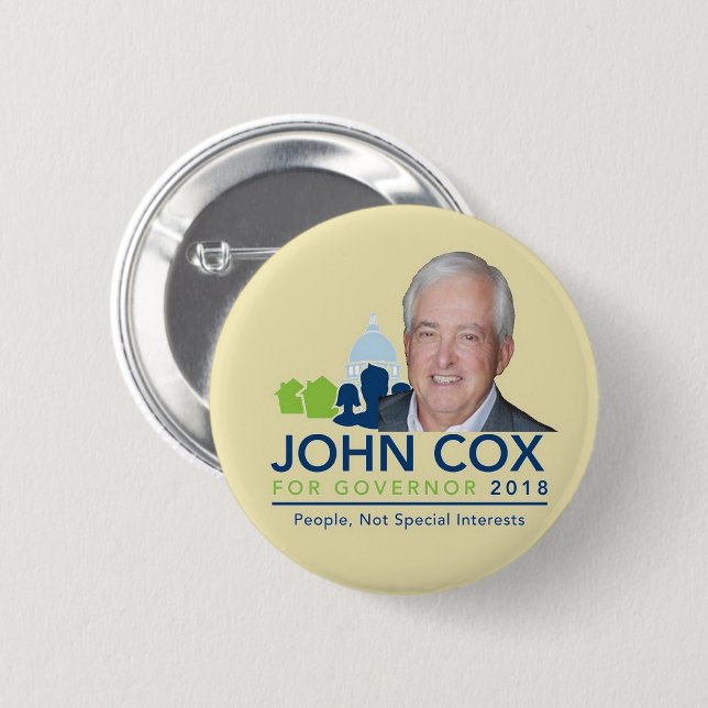 Gouverneur 2018 Johns COX Button (Vorne & Hinten)