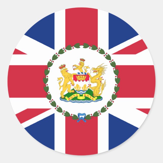 Gouverneur von Hongkong, China Runder Aufkleber (Vorderseite)