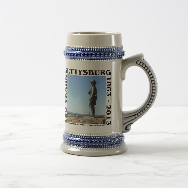 Gouverneur Waren Statue - 150. Anniv. Gettysburg Bierglas (Rechts)