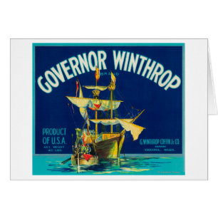 Gouverneur Winthrop Apple Label (blau) - Yakima, W