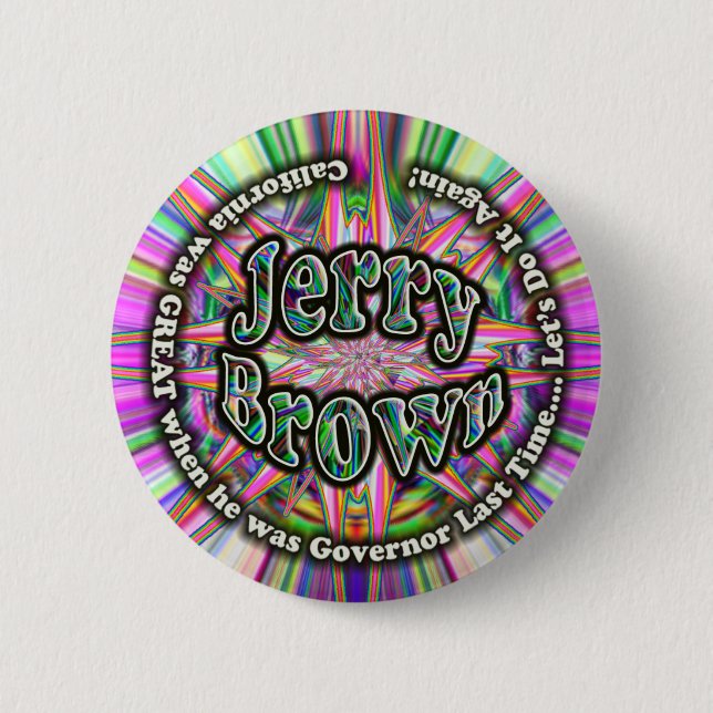 Gouverneurknopf Jerry Brown Button (Vorderseite)