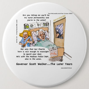 Gov Scott Walker Lustige Satirische Geschenke T-Sh Button