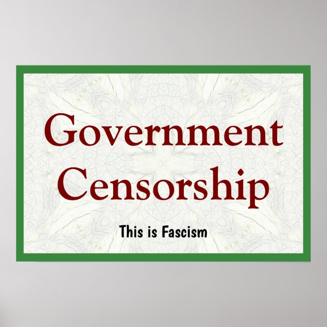 Government Censorship Poster (Vorne)