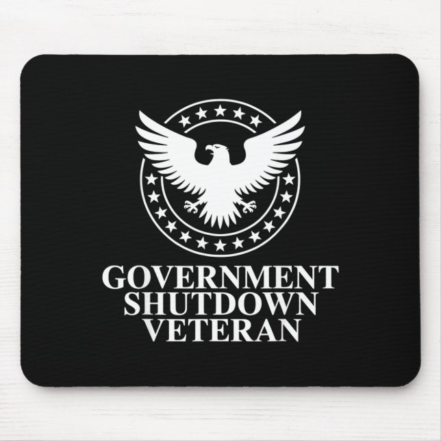 Government Shutdown Veteran Eagle Patriotic Litica Mousepad (Vorne)