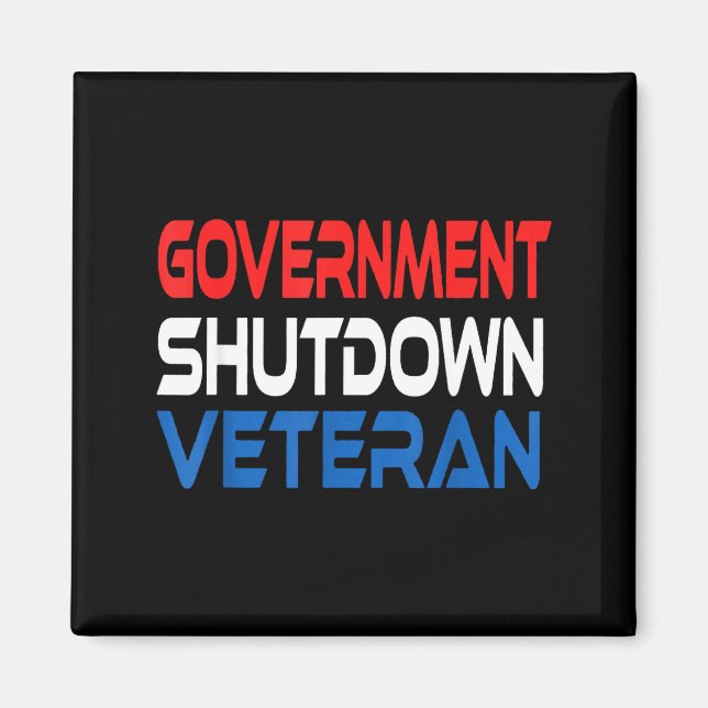 Government Shutdown Veteran  Magnet (Vorne)