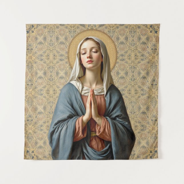 Gövine Grace Gebet Wandteppich (Vorderseite)