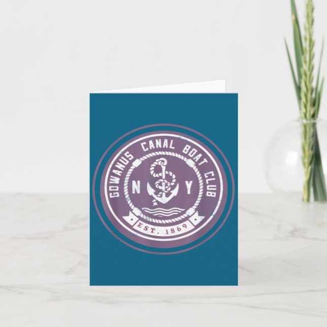 Gowanus C Boat Club Funny Brooklyn New York So  Karte (Vorderseite)