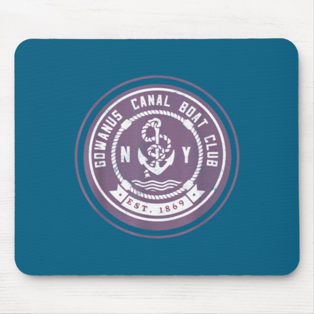 Gowanus C Boat Club Funny Brooklyn New York So  Mousepad (Vorne)