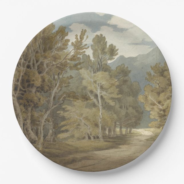 Gowbarrow Park, Ullswater (von John White Abbott) Pappteller (Vorderseite)
