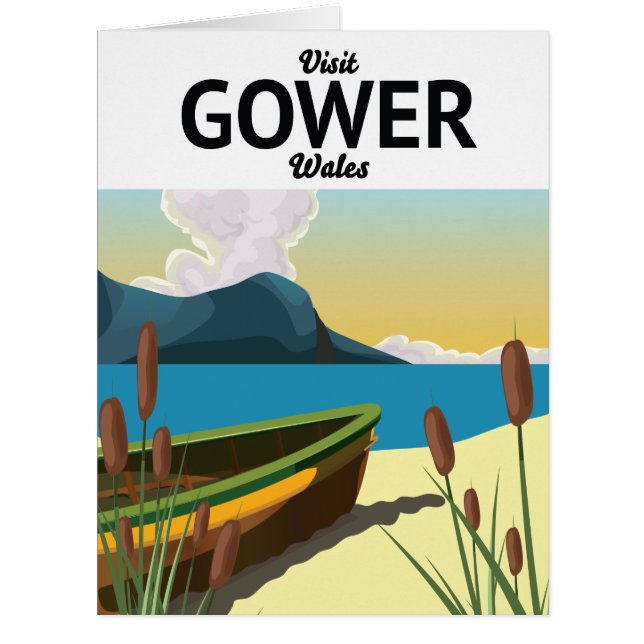 Gower Wales Reiseplakat (Vorderseite)
