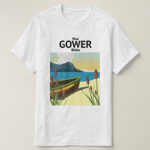 Gower Wales Reiseplakat T-Shirt