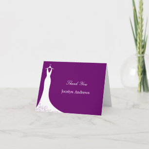 Gown Thank You Cards (Purple) Dankeskarte
