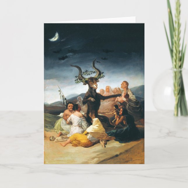 Goya Hexe-Sabbat-Gruß-Karte Karte (Vorderseite)