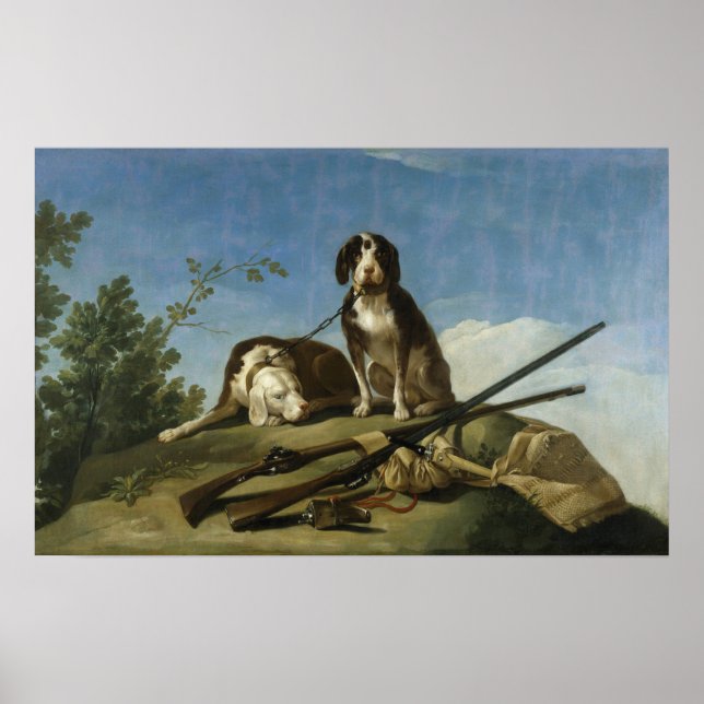 Goya - Hunde an der Leine 1775 Poster (Vorne)