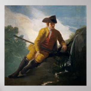 Goya - Jäger am Bach 1786 Poster