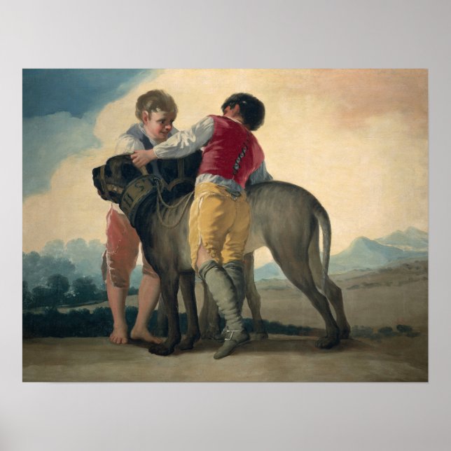 Goya - Jungen mit Mastiff 1786 Poster (Vorne)