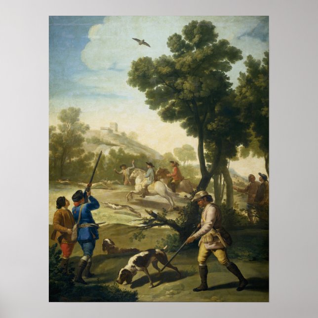 Goya - Prepelinaia Jagd 1775 Poster (Vorne)