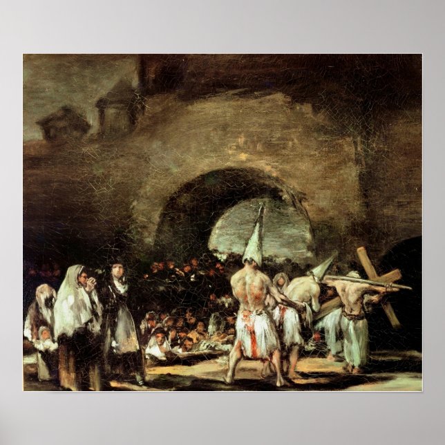 Goya - Verarbeitung von Druckmitteln (Prügel) 1813 Poster (Vorne)