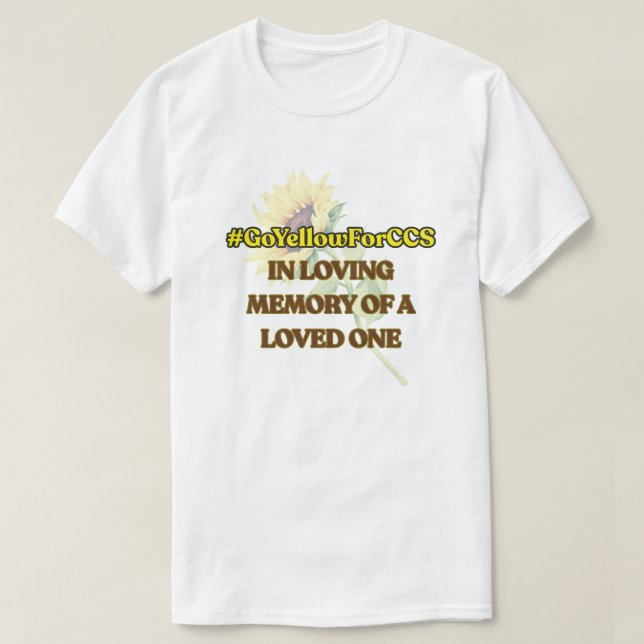 #GoYellowForCCS - in Love Memory T-Shirt (Design vorne)