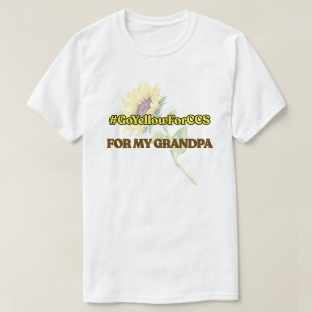 #GoYellowForCCS - T-shirt grand-père (Design devant)