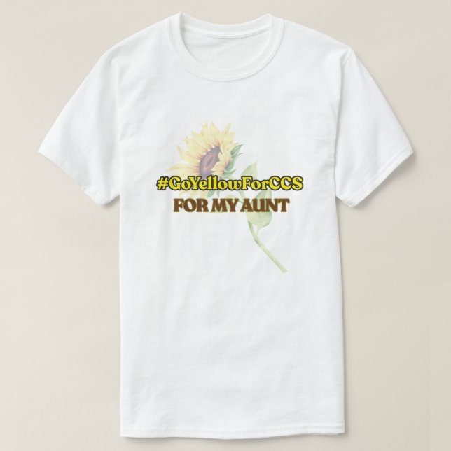 #GoYellowForCCS - T-shirt tante (Design devant)
