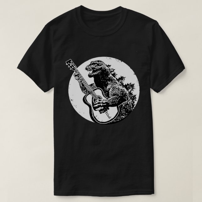 Gozilla spielt Gitarre Premium T-Shirt (Design vorne)