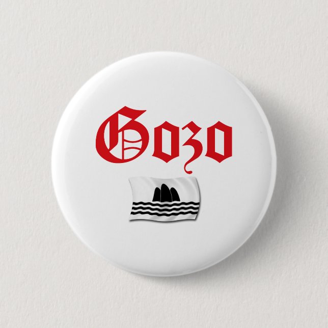 Gozo Flagge Button (Vorderseite)