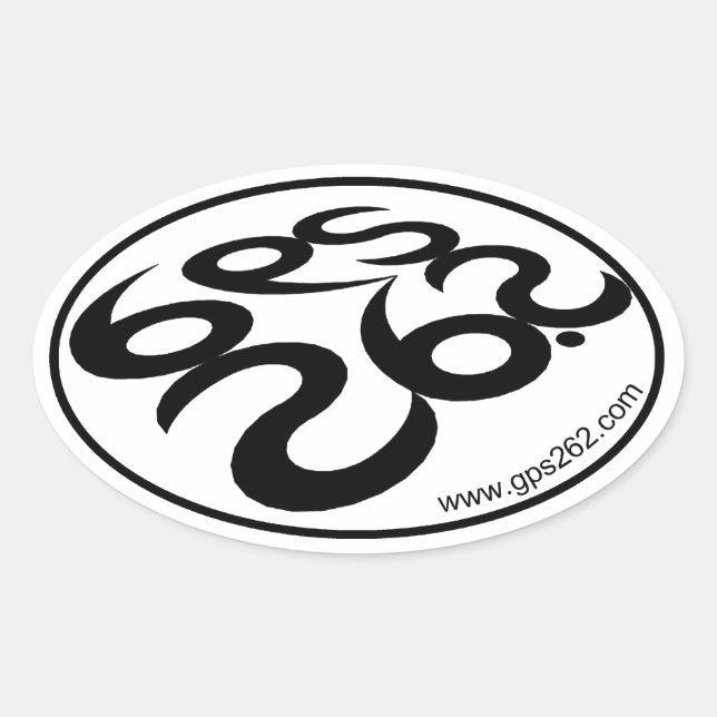 GPS 26.2-Aufkleber Ovaler Aufkleber (Vorderseite)
