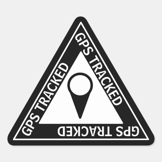 GPS-Dreieck-Aufkleber Dreieckiger Aufkleber (Vorderseite)