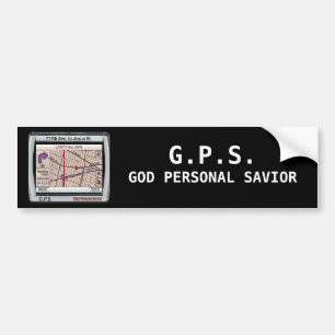 GPS-Gott-persönlicher Retter Autoaufkleber