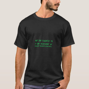GPS-Koordinaten des Mont Saint-Michel (grün) T-Shirt