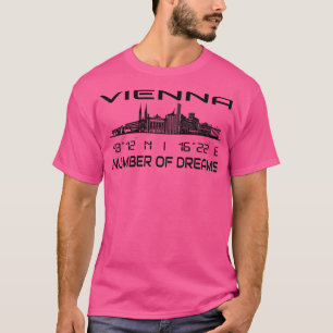 GPS-Koordinaten Hauptstadt Wien Skyline 1 T-Shirt
